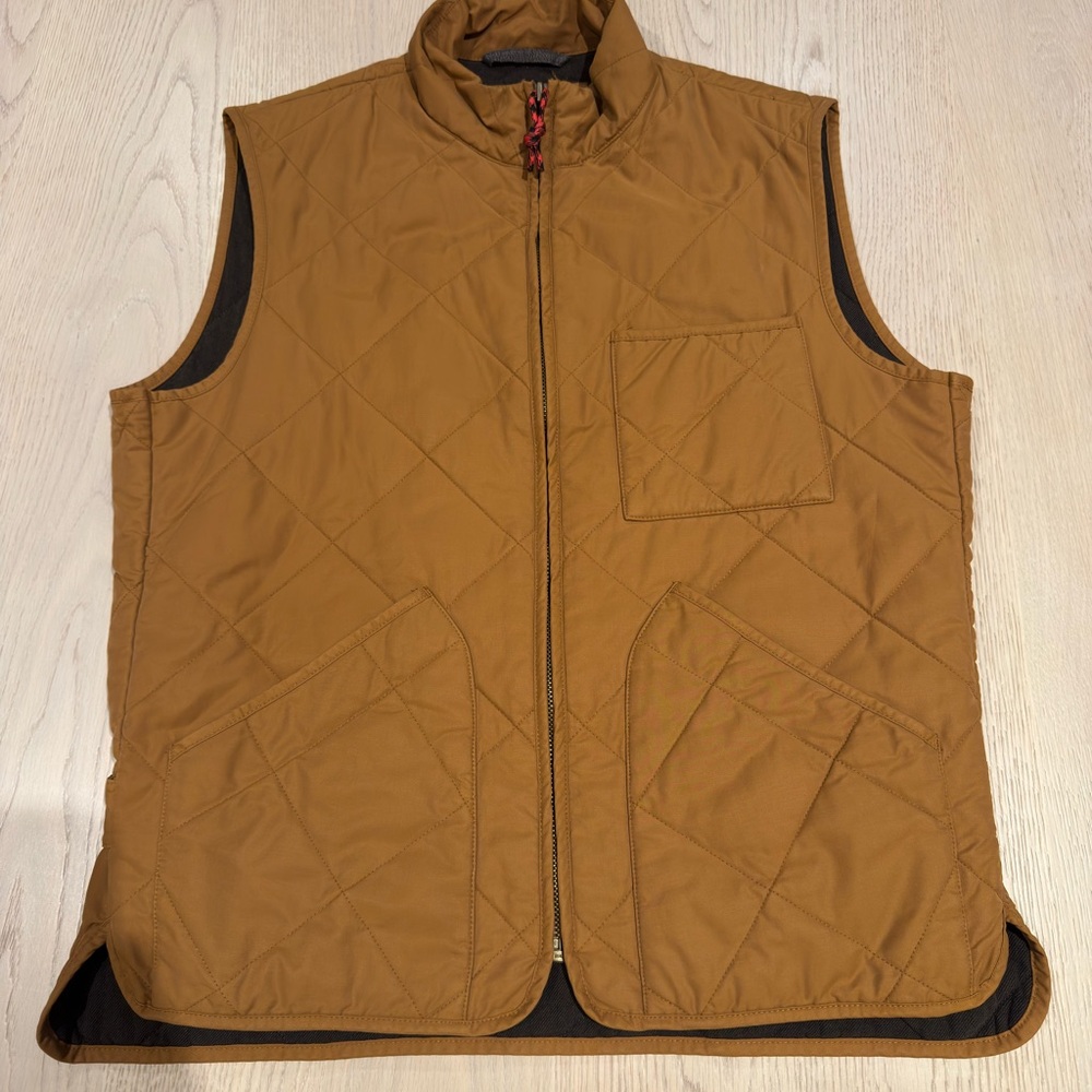 J. Crew Men's Hunting Quilted Tan Vest